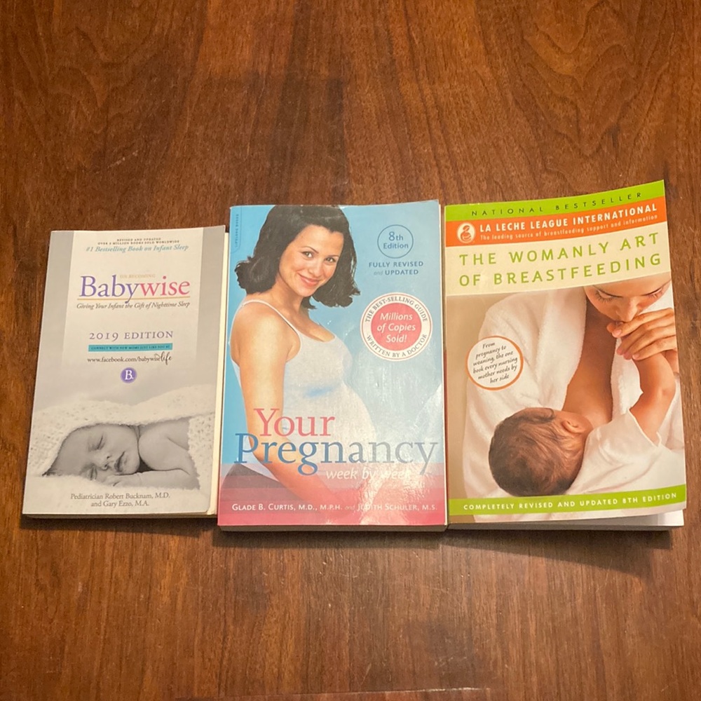 Lot of 3 pregnancy books breastfeeding